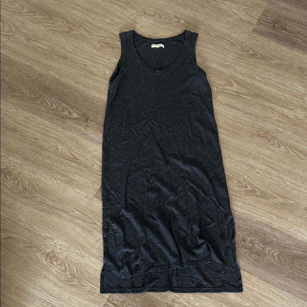 Sleeveless Charcoal Jersey Dress